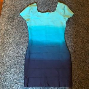 Blue Ombre Stretch Dress